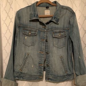 J. Crew Distressed Denim Jacket